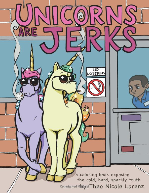 Unicorns Jerks In A Coloring Book