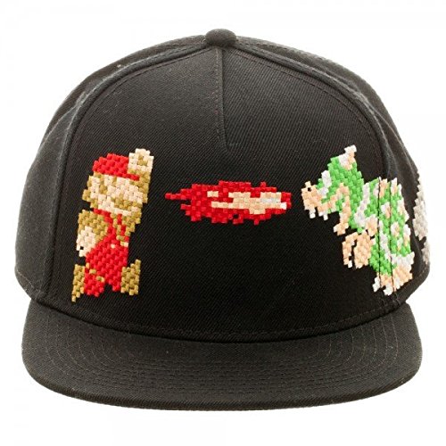 Mario and Bowser Pixel Baseball Cap