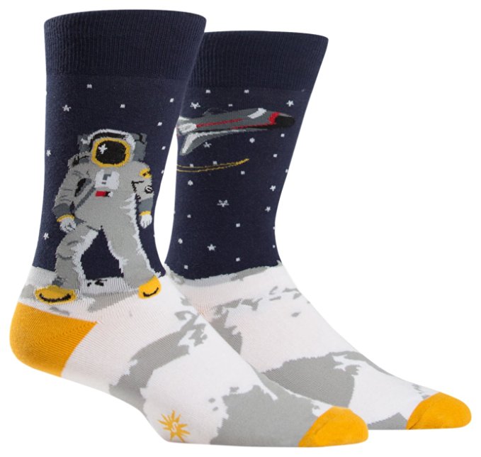 Astronaut and Space Ship Socks