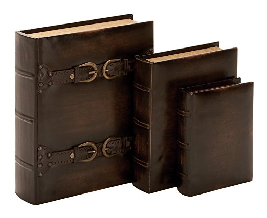 Antique Leather Book Box Set