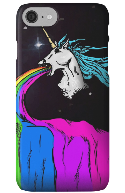 Wild Rainbow Puking Unicorn Phone Case