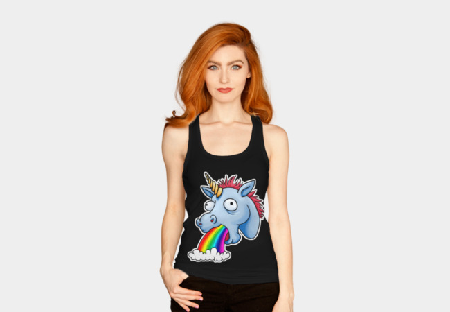 Blue Unicorn On A Tank Top