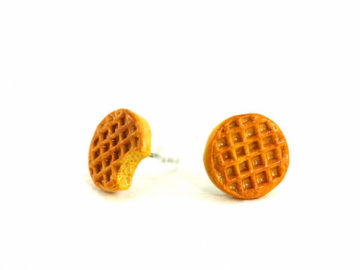 Eggo Waffle Earrings