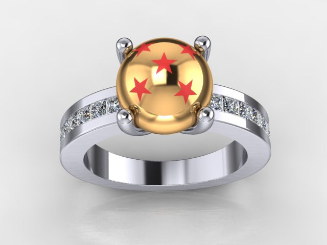 Dragonball Z Powerball Engagement Ring