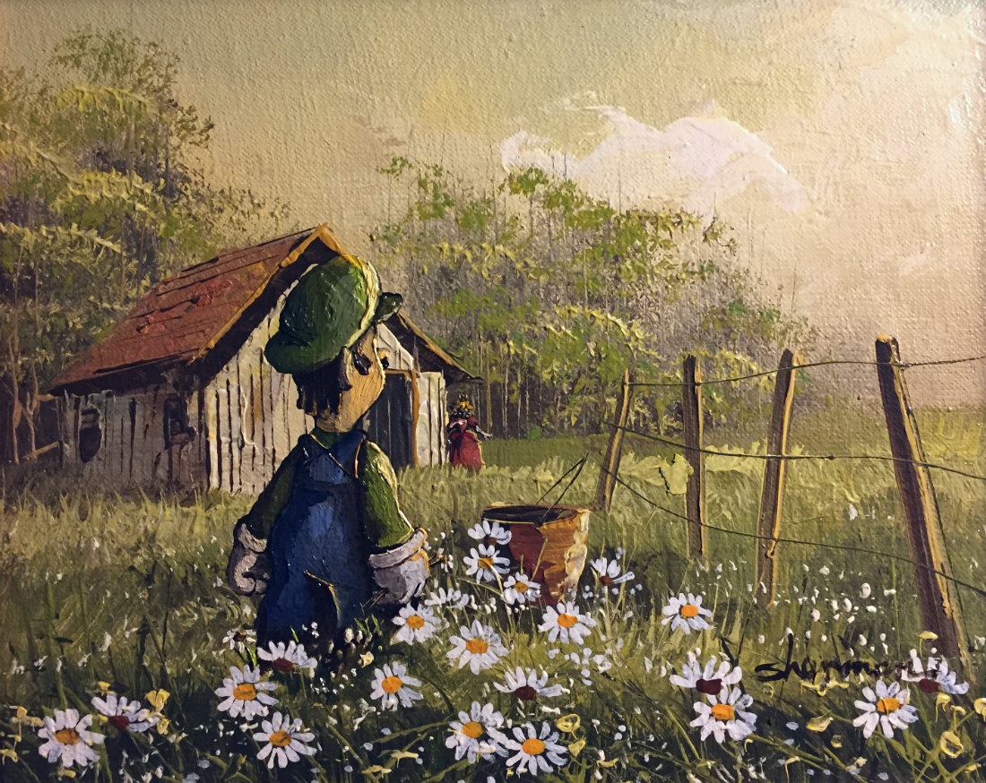 Luigi Painting