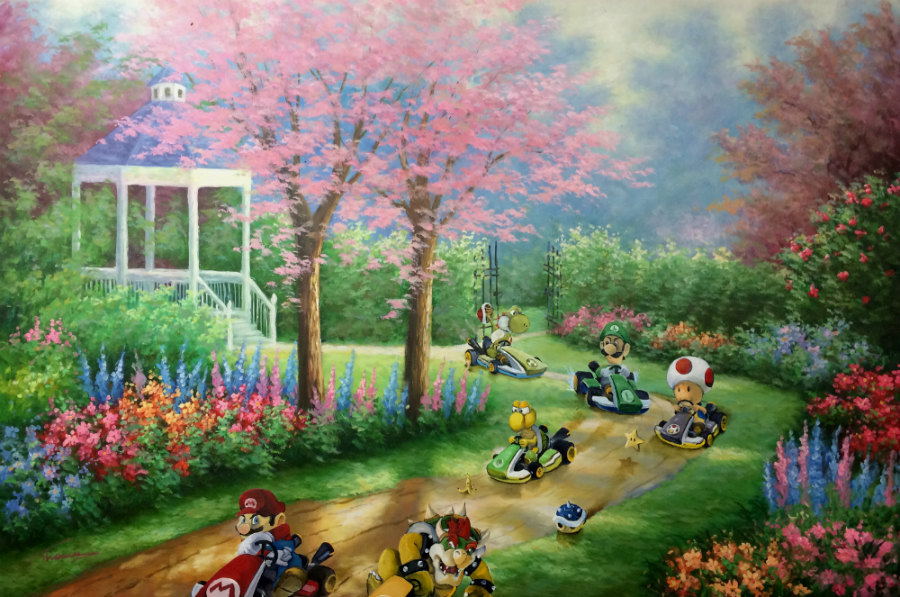 Super Mario Kart Parody Painting