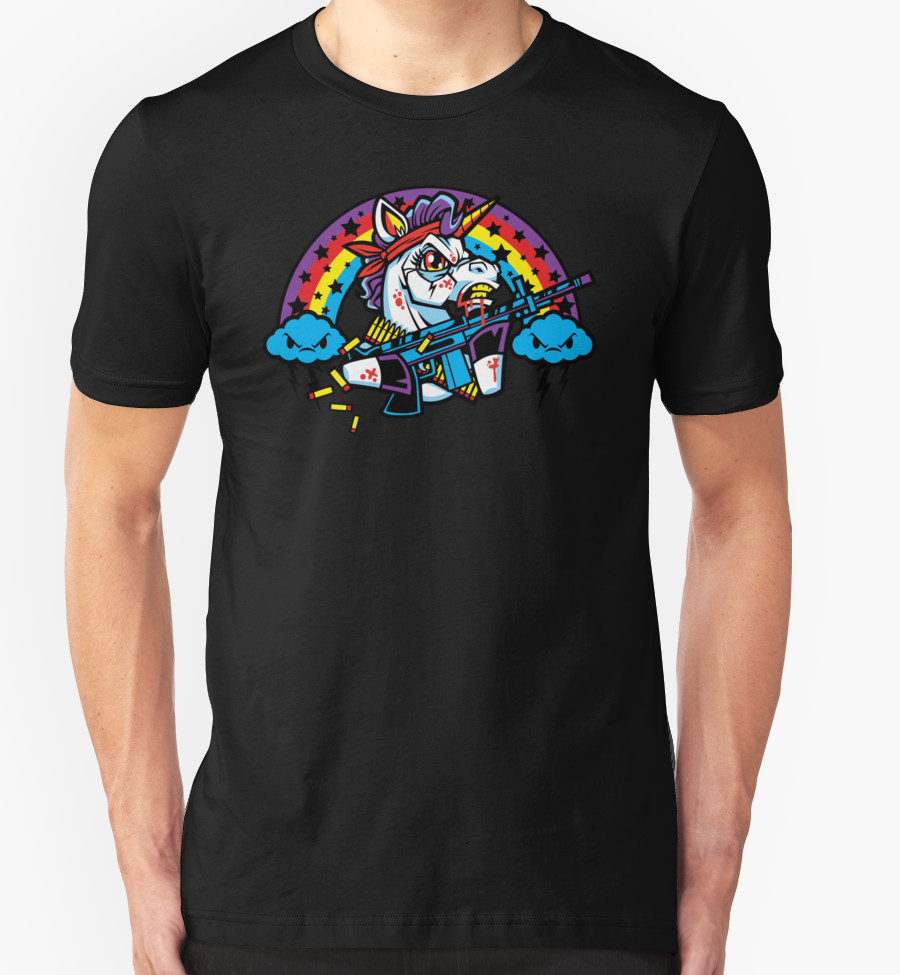 War Unicorn With A Machine Gun Shirt