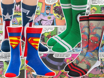 feature superhero socks