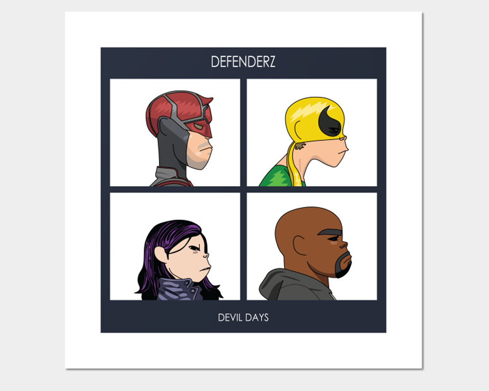 Marvel Defenders Art Print