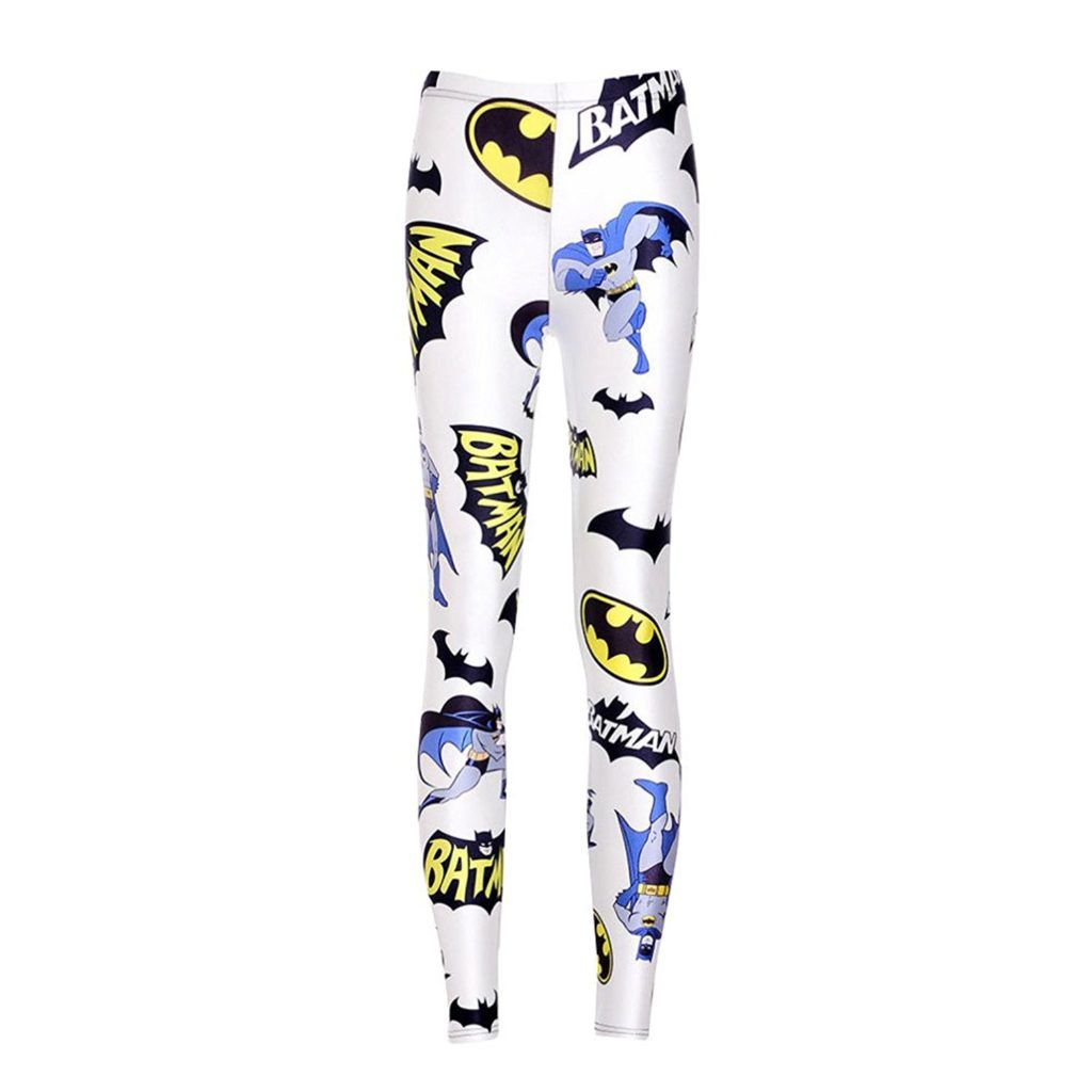 White Classic Batman Leggings