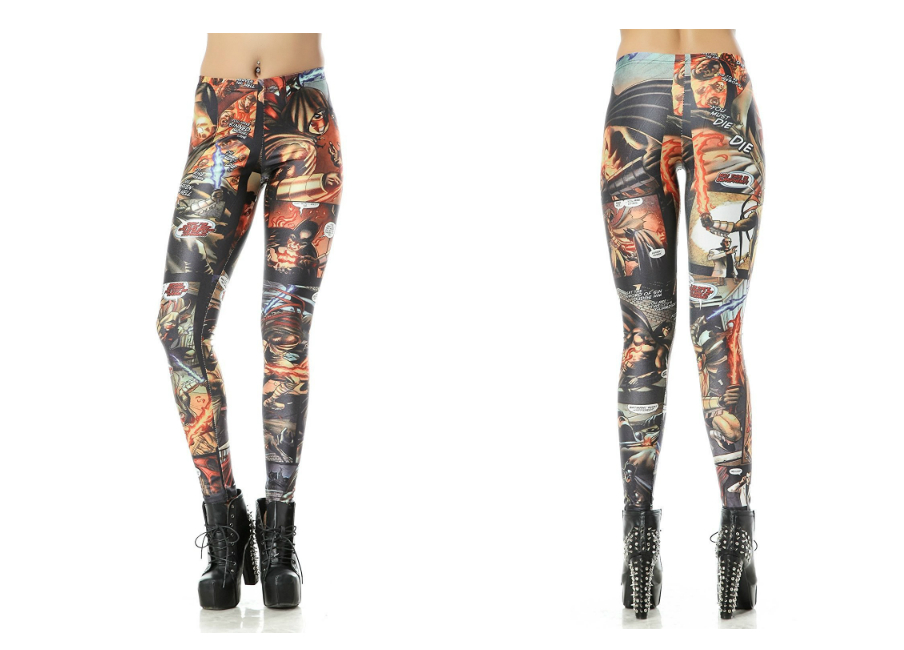 Batman Comic Panel Leggings