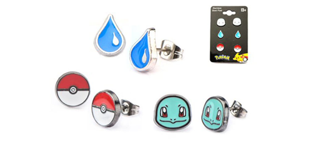 Squirtle Earrings 3-Pack