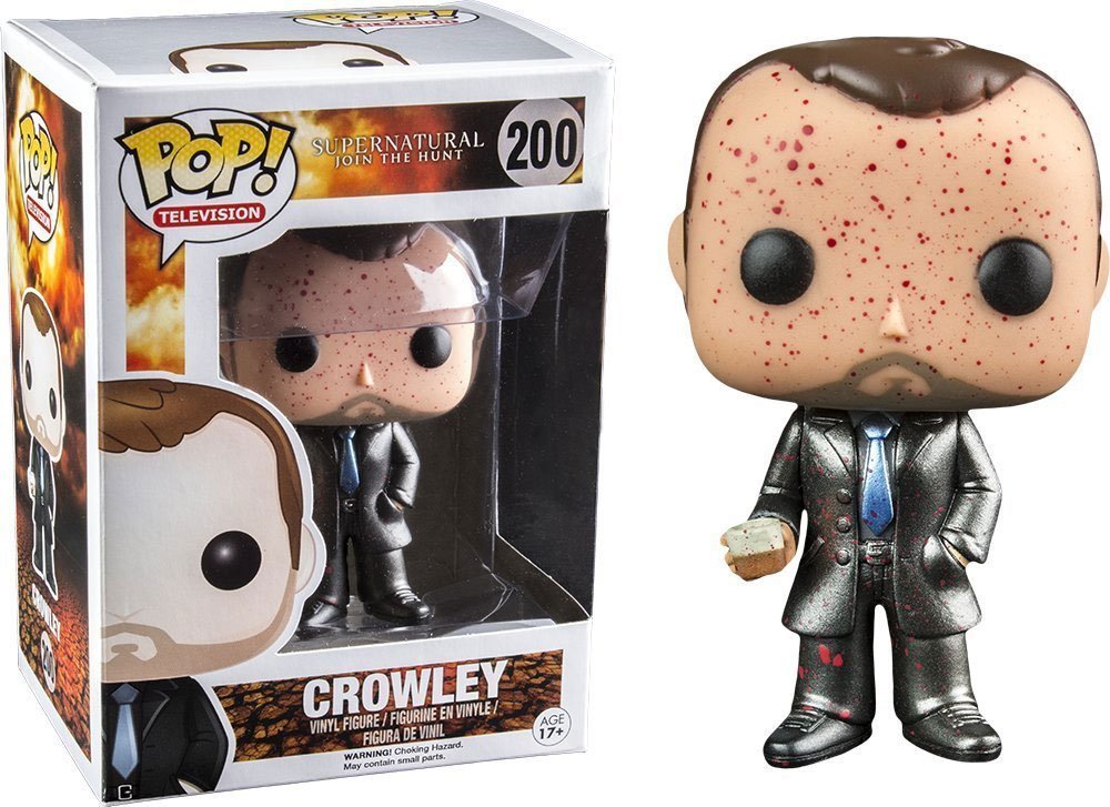 Blood Spattered Crowley Supernatural Exclusive METALLIC Pop