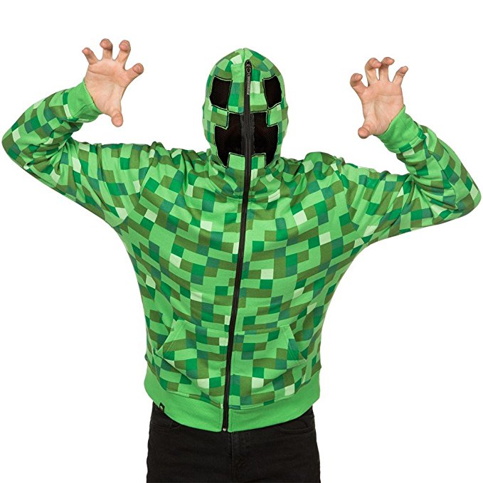 Minecraft Creeper Zip-Up Hoodie