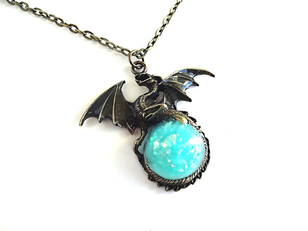 Glowing Orb Targaryen Dragon Necklace