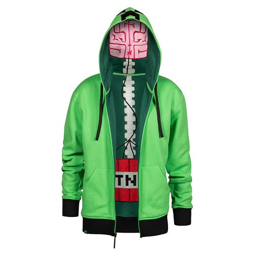 Minecraft Creeper Anatomy Zip-Up Hoodie