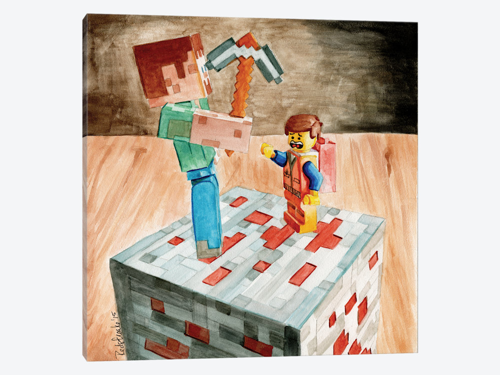 Minecraft VS Lego Canvas Art