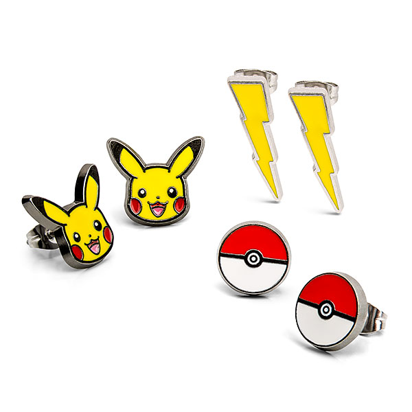 Pokémon Pikachu 3-Pack Earrings Set