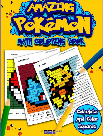 Amazing Pokemon Math Coloring Book