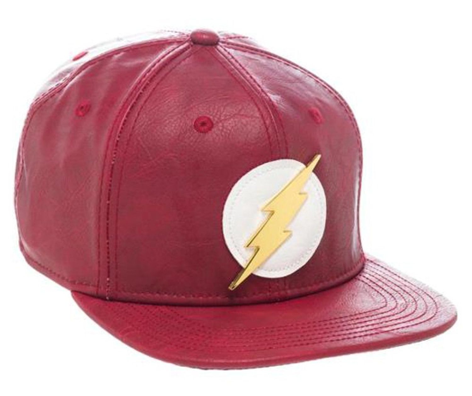 Faux Leather Flash Snapback