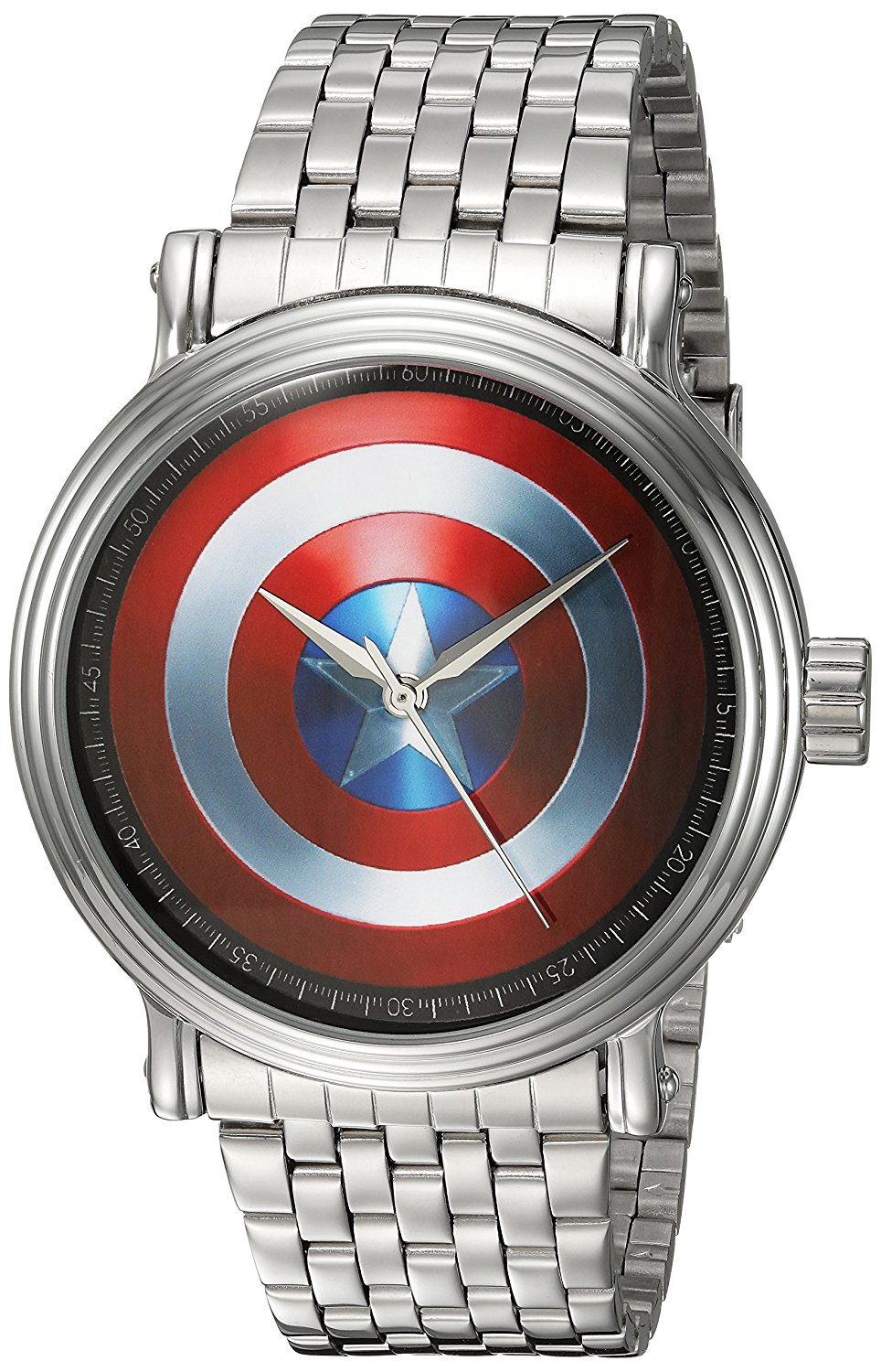 Silver Toned Alloy Shield Watch