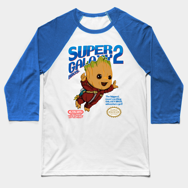 Super Galaxy Bros Groot Baseball Tee