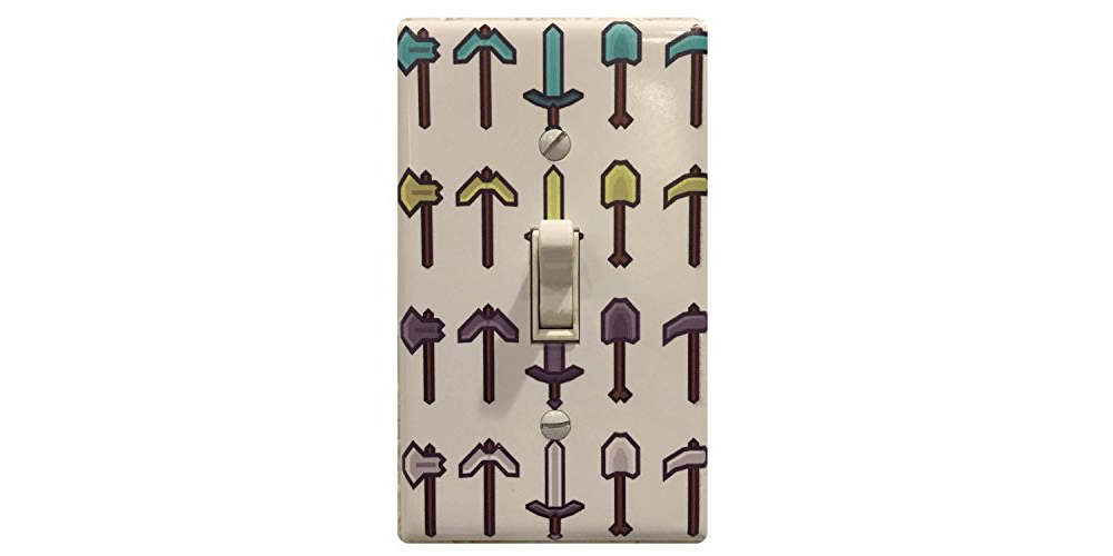 Minecraft Tools Printed Light Switch Cover