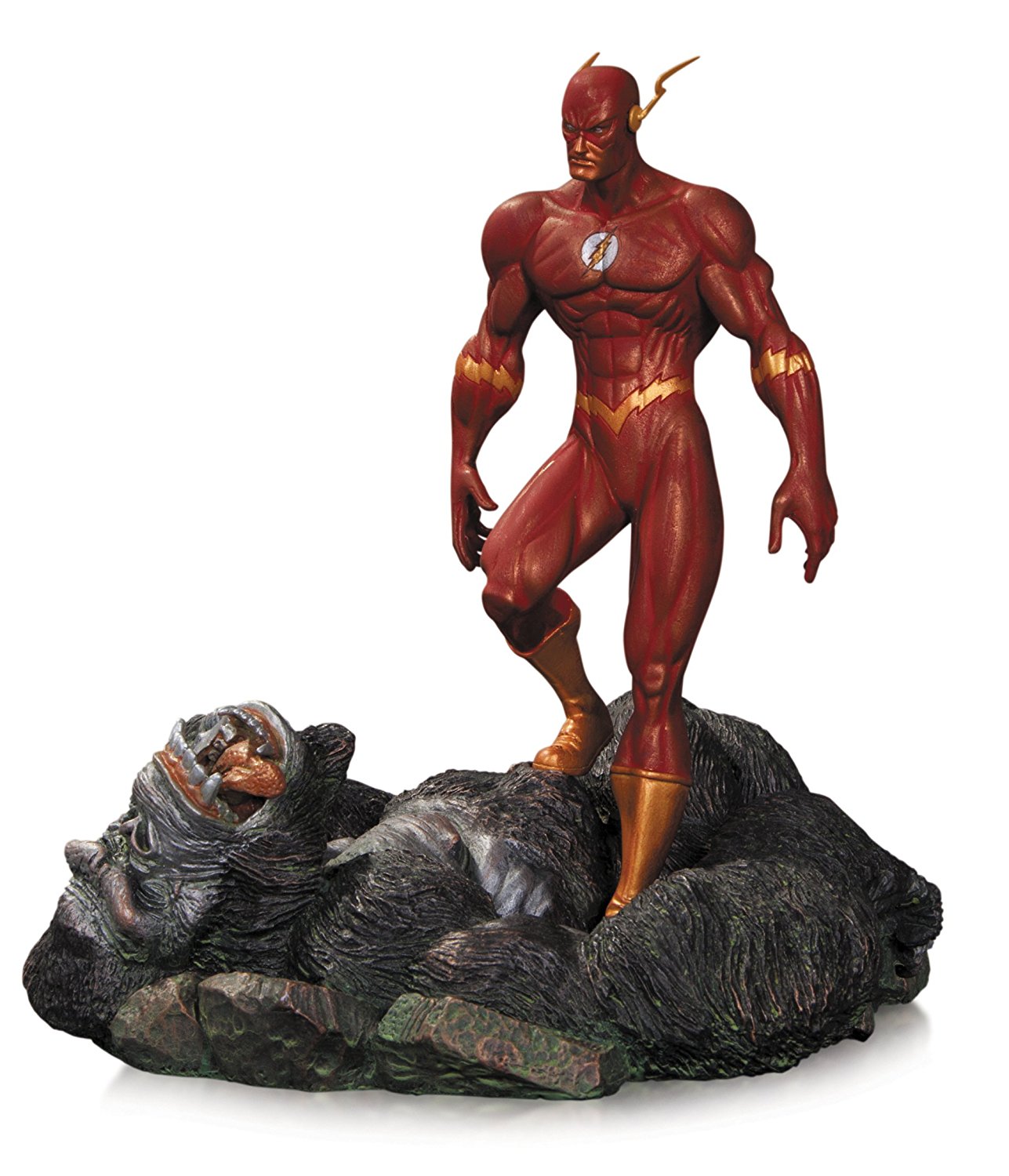 The Flash VS Gorilla Statue