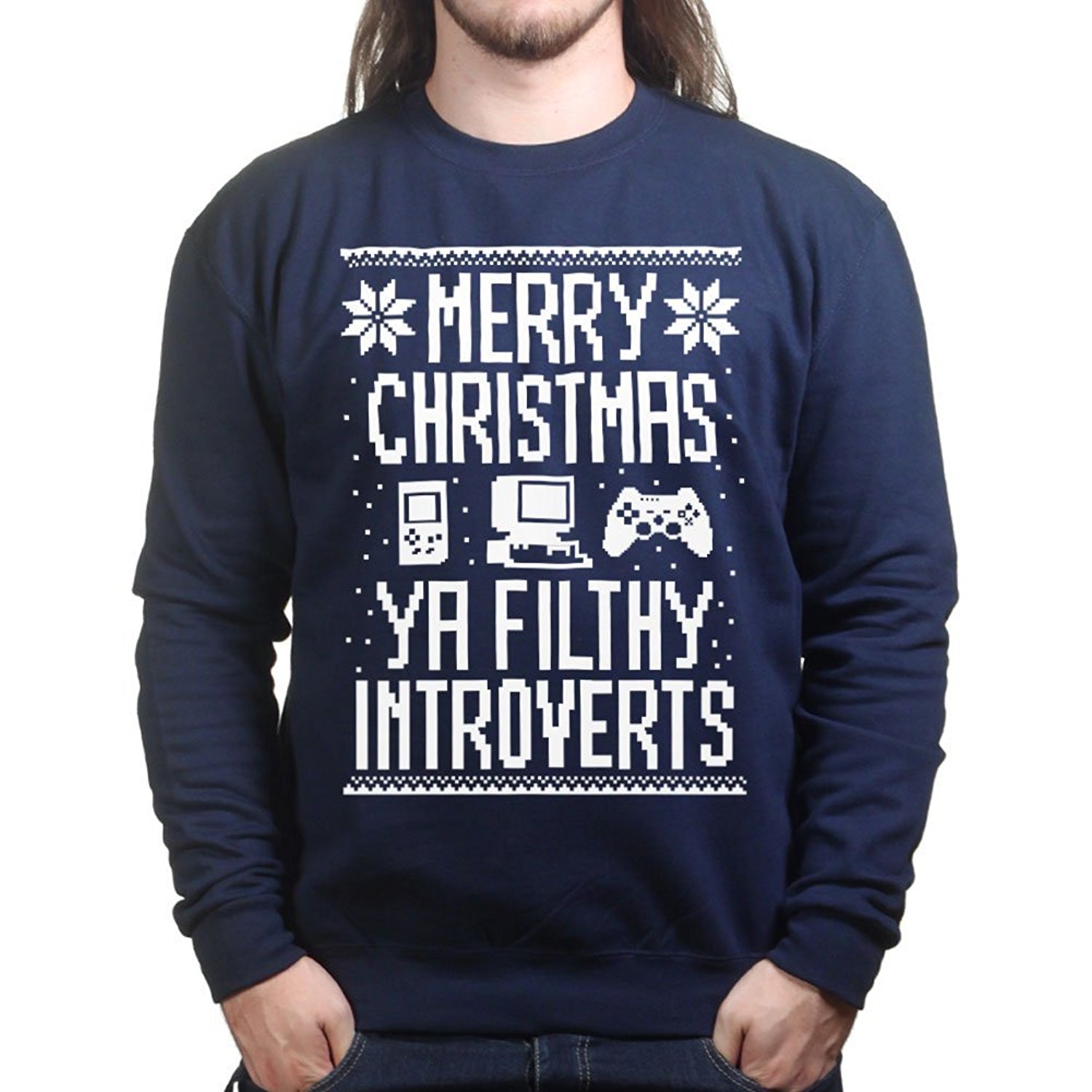 Filthy Introverts nerdy Christmas sweater