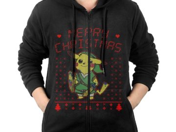 Pokemon Zelda Christmas hoodie