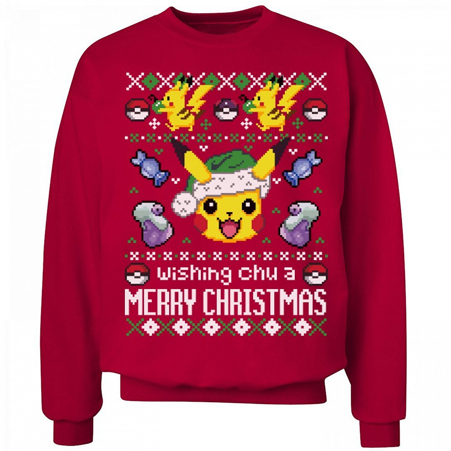 Wishing Chu Pokemon Xmas sweater