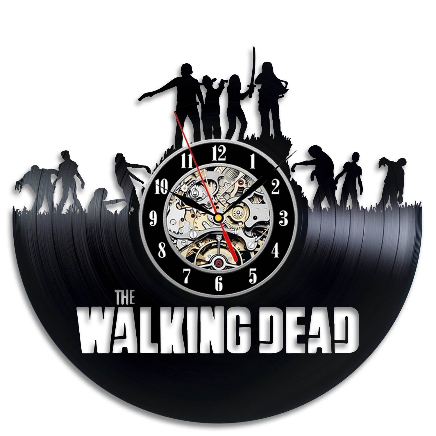 The Walking Dead vinyl clock