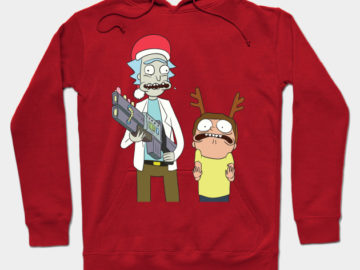 Merry Christmas Rick and Morty hoodie