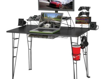 Ultimate Gaming Desk Cup Holder Shelves