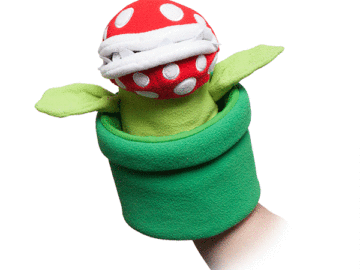 Piranha Plant Super Mario Plush Puppet