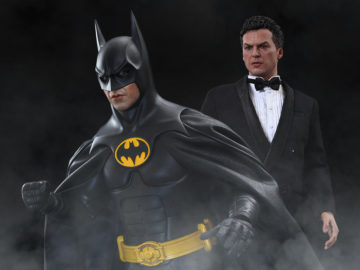 Bruce Wayne and Batman action figures