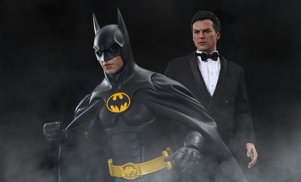 Bruce Wayne and Batman action figures