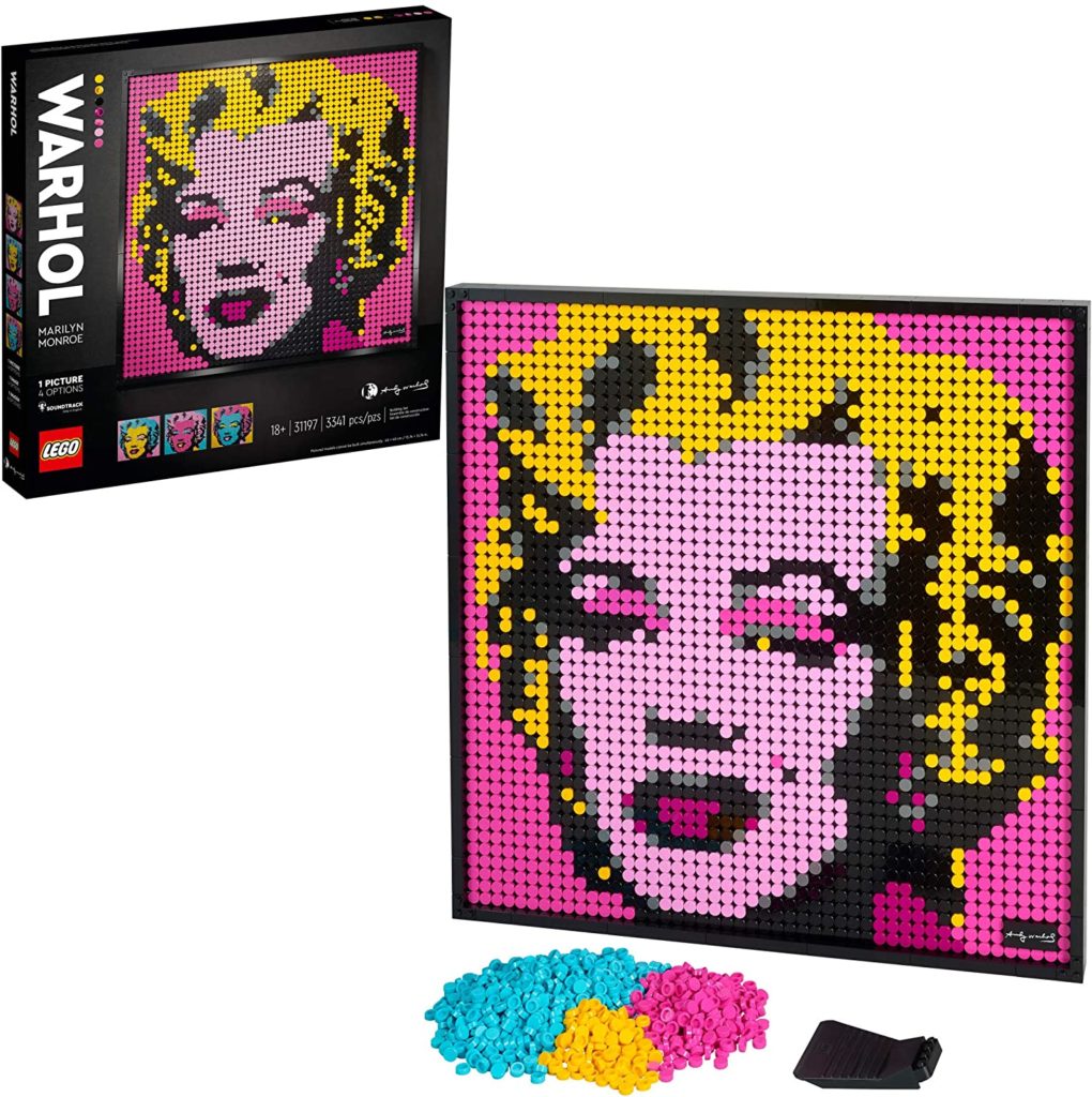 Lego art Andy Warhol's Marilyn Monroe