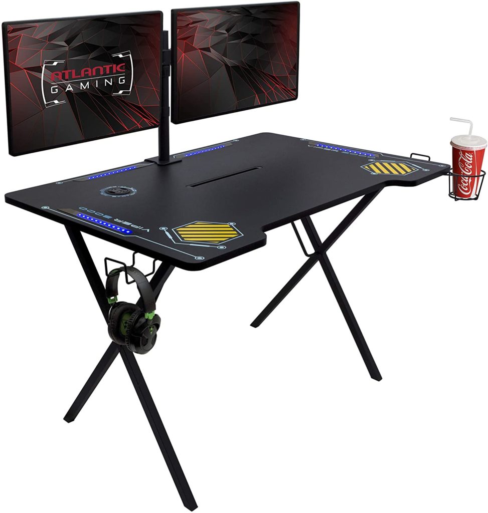 Gaming Desk With LED Lights Top 4