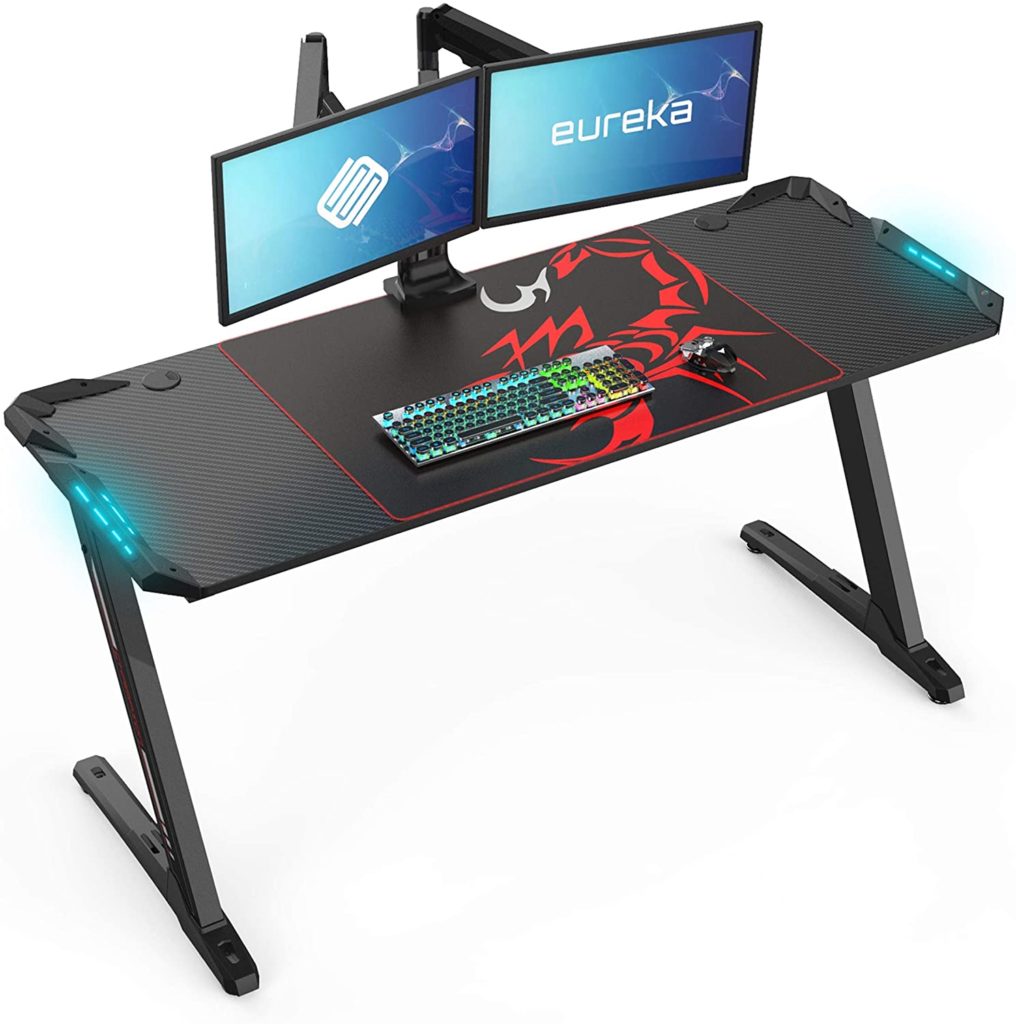 Gaming Desk With LED Lights Top 3