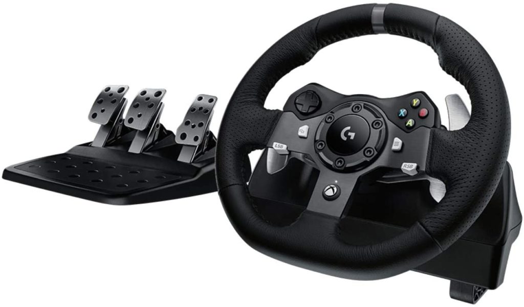 Xbox One Steering Wheel with Clutch and Shifter Top 1